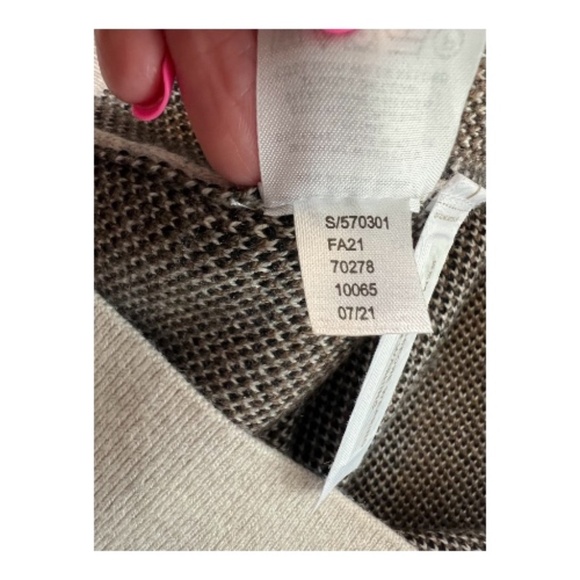 ๐ โจ NWOT LOFT Brown Beige Black Cream Plaid Button Front Cardigan | Size XL - Picture 8 of 8